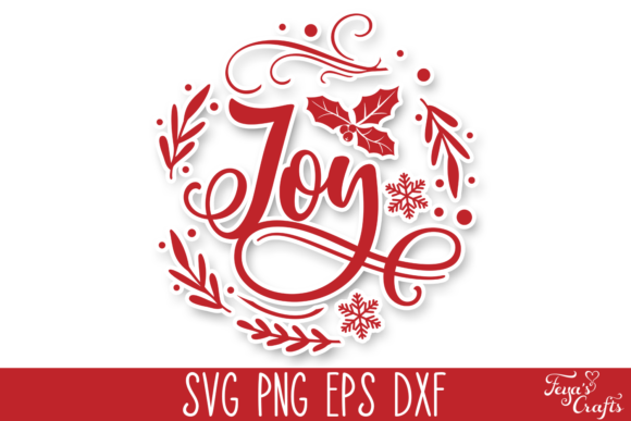 Download Round Christmas SVG Quote - Joy - Christmas Collection