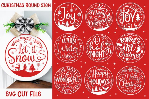 Download Christmas Round Sign Bundle - Christmas Collection