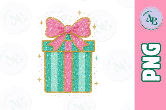 Download Glitter Girly Christmas Gift PNG - Christmas Collection