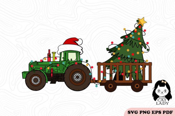 Download Tractor Farm Christmas SVG PNG - Christmas Collection
