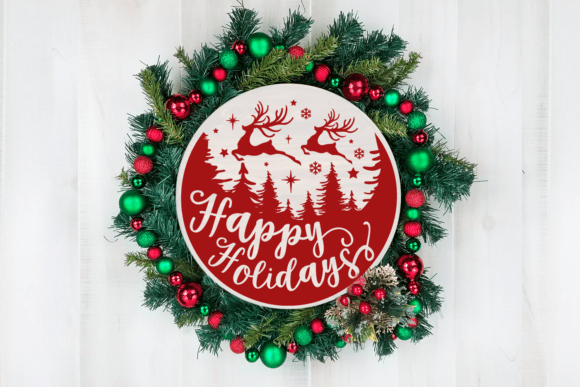 Download Happy Holidays Round Christmas SVG - Christmas Collection