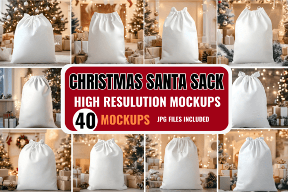Download Christmas Santa Sack Mockup Bundle - Christmas Collection