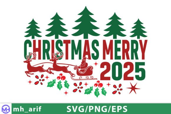 Download Merry Christmas 2025 SVG PNG Design - Christmas Collection