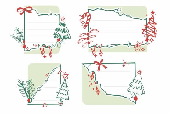 Download Cute Christmas Frame Bundle Hand Drawn - Christmas Collection