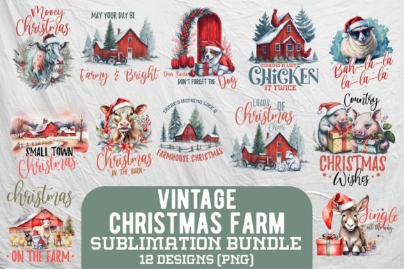 Download Christmas Farm Sublimation Bundle - Christmas Collection